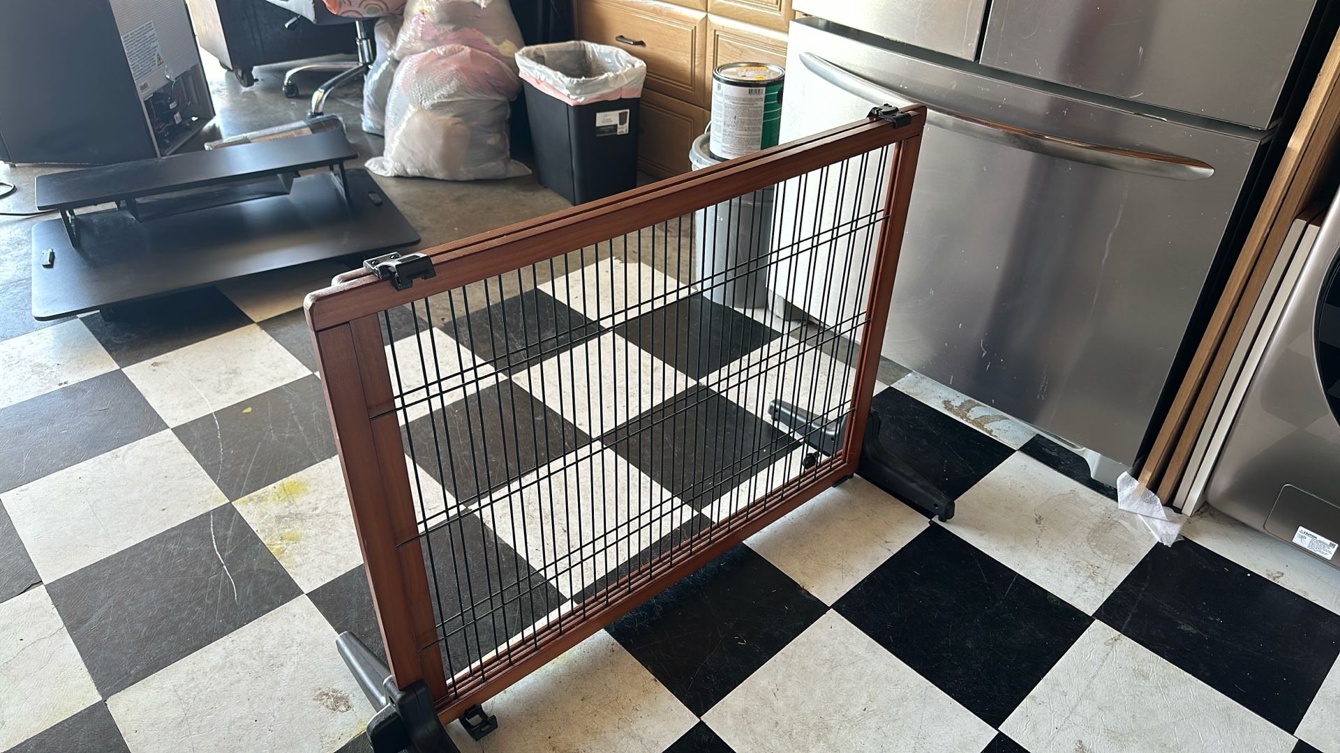 Baby Gate Or Dog Gate Adjustable Secures To Size Desired Free Standing 38” To 68” Width Wide $40 OBO 