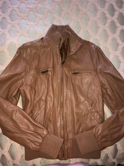 Brown leather jacket | Women’s Size S