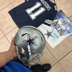 Cowboys Sign Trevon Diggs Micha Parsons Jersey And Signed Helmet