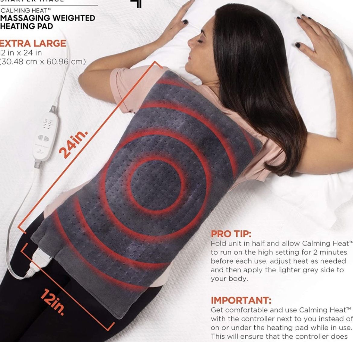 Calming Heat Massaging Weighted Heating Pad