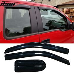 Fits 2004-2014 Ford F150 Extended Cab Window Visor Vent Rain Guard Shade Deflector