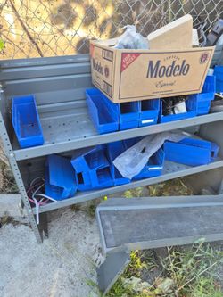 Pull out cabinets and shelving unit for van
