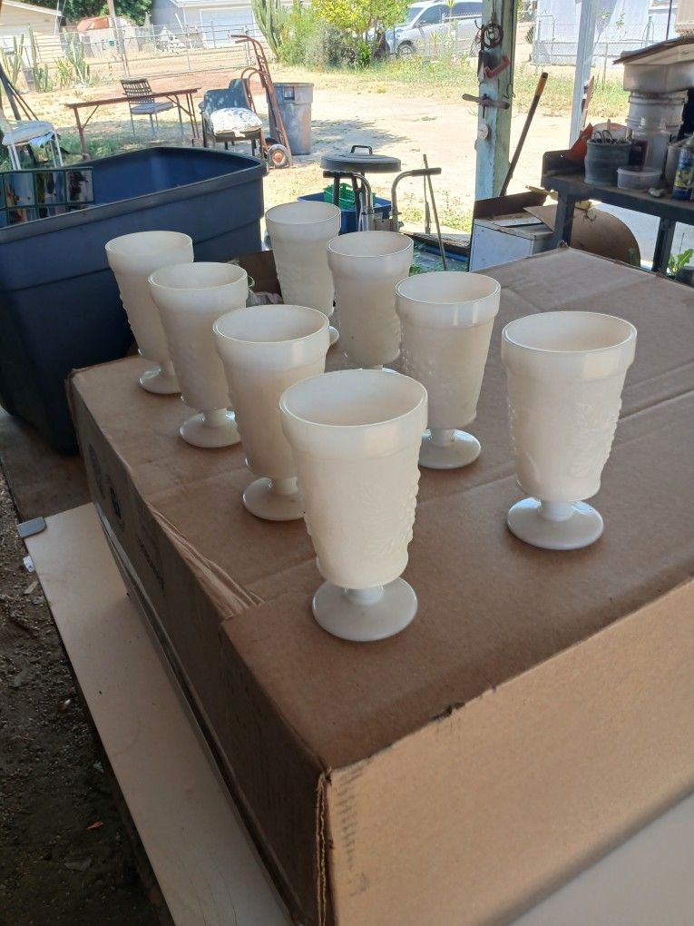 MILK GLASS ALL 8