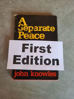 Rare Book A Separate Peace By John Knowles 1st Edition 