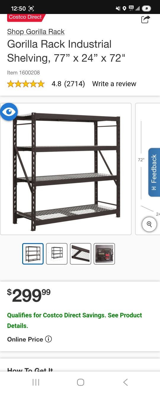 Costco Heavy Duty Professional Equipment Shelves Racks