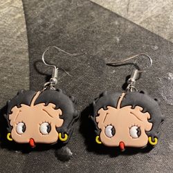 Betty Boop croc charm earrings