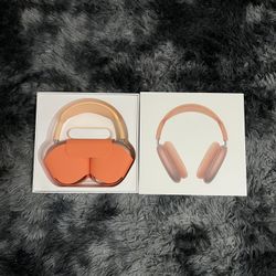 New Orange AirPod Max Noise Cancellation, Box, Charger