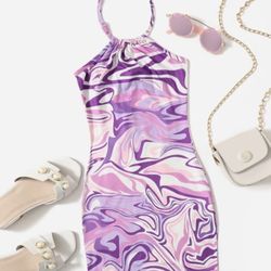 Girl’s Mini purple halter dress size 4 