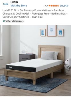 Lucid 5" Firm Gel Memory Foam Mattress