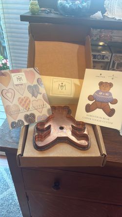 RARE Vintage Martha Stewart Nordstrom Bear Copper Cookie Cutter - COMPLETE SET