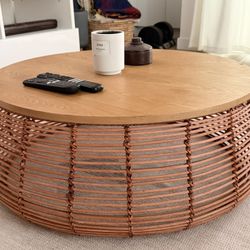 Round Ratan Coffee Table