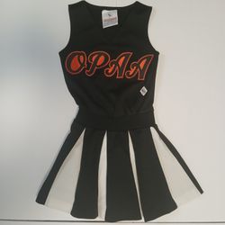 cheerleading uniform from the Orange Park Athletic Association (OPAA). 