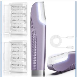 New-Dermaplane Razor for Women Face, Rechargeable Facial Hair Removal for Women, Sonic Smooth Dermaplaning with LED Light, 3-Speed Peach Fuzz Remover 