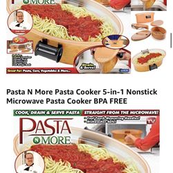 Pasta N More by Emson 5-in-1 Nonstick Microwave Cooker As Seen On TV