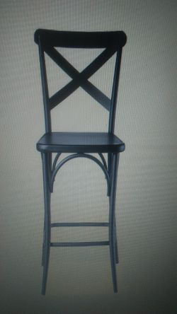 French bisto 24 high back counter stool black