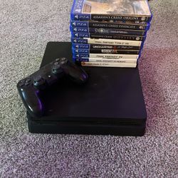 PS4 With Controller And Games