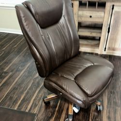 La-Z-Boy Armless Leather Reclining Office Chair