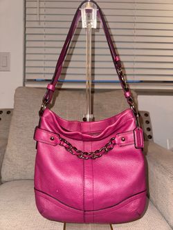 Coach Park Leather Chain Duffle in Blossom Pink F1257-F19722