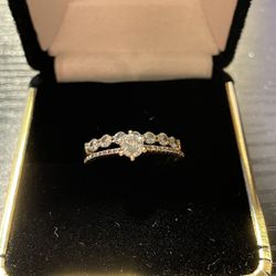 Wedding Ring Set 14k Gold With Diamonds 