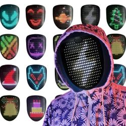 LED Mask Light up Masks With Gesture Sensing, Cool Toys Masks Teen Boys Gifts for Halloween Christmas Birthday