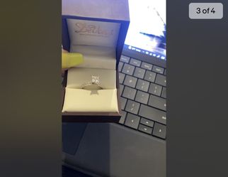 Devon’s  14 Ct. White Gold Diamond Luminare Engagement Ring 1+ Ct in Diamonds Thumbnail