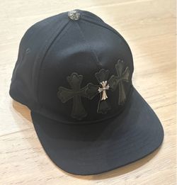 Chrome Hearts Black Triple Crosspatch Hat