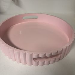 Pink Table Top Tray & Decor