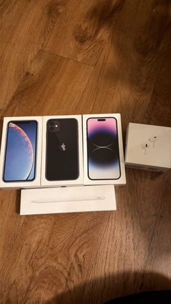 Empty apple product boxes