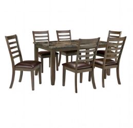 7 PC.  Dining Table Set
