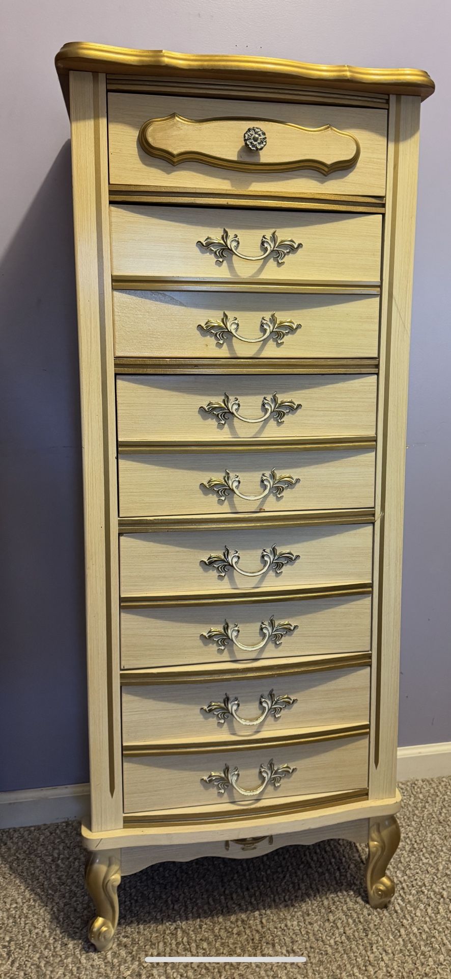 BEDROOM SET: TWIN, French Style, 7 Piece