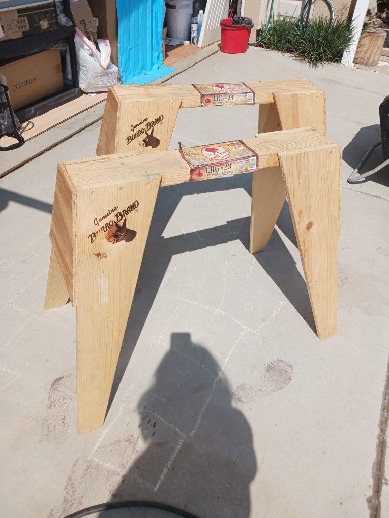 Burro Brand 21 Inch Wide 29 Inch Height Wood Saw Horse