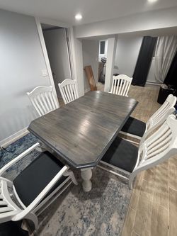 Dining Table Set for Sale – Solid Wood with 6 Chairs