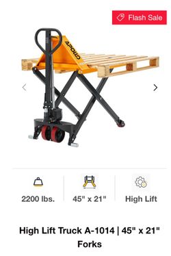 High Lift Truck A-1014 2200lbs|45x21|PU New High Lift Truck