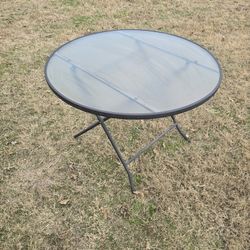 Foldable Glass Table
