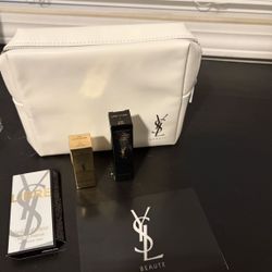 YSL Makeup Bag and mini lipstick and mini mascara