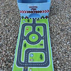 Livememory Cars Kids Toy Storage Box Play Mat Toys Storage Bin 