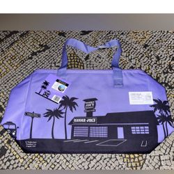 Trader Joe's Large Insulated Tote Lunch Bag Purple