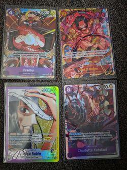 One Piece TCG Holo Card Lot of 4
