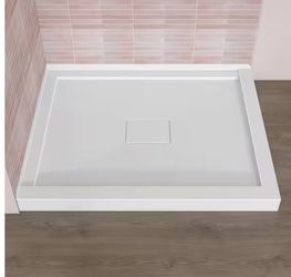 42 in. L x 34 in. W Corner Shower Pan Base Acrylic Shower