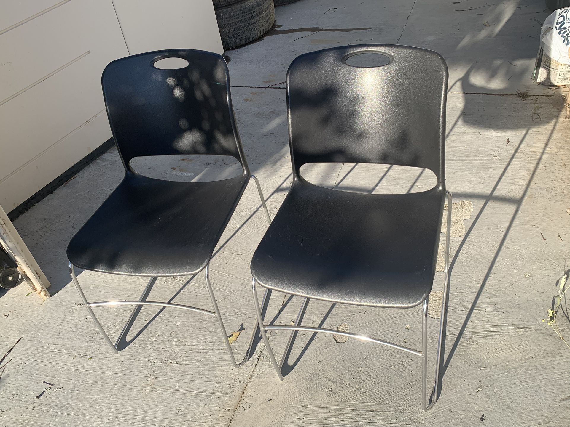 7 Maestro Sturdy Black Chairs $20 Each