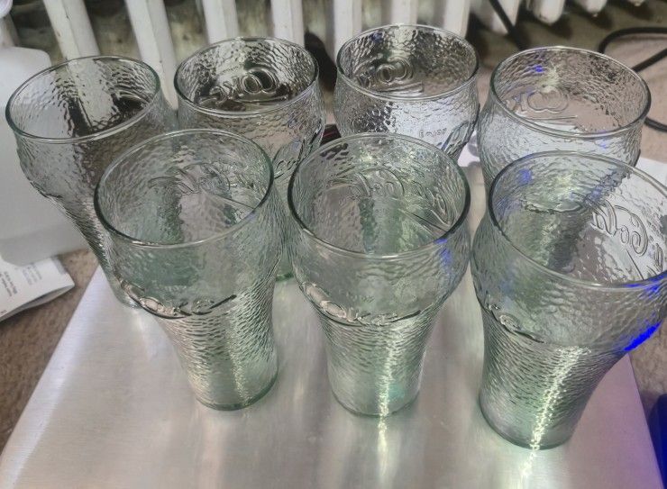 Vintage Coca Cola Green Hued Tumbler Glass