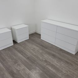 Dresser And 2 Nightstands  - Cómoda Y 2 Mesitas De Noche