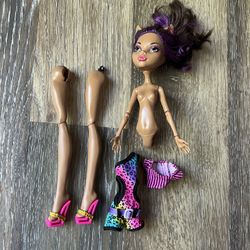 Monster High Gloom Beach Clawdeen Wolf Doll Parts Mattel