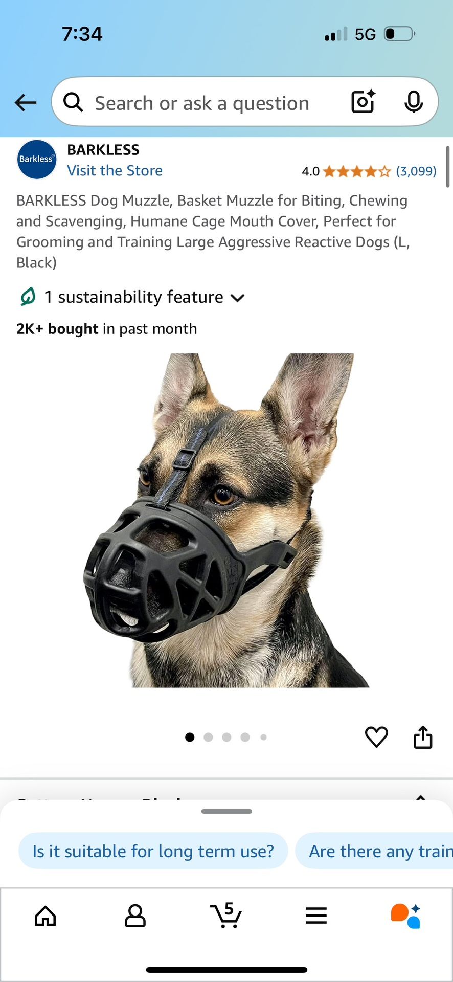 Large Dogs Basket Muzzle