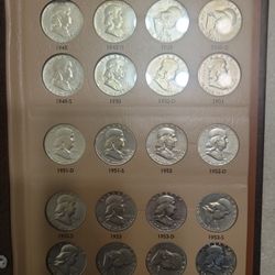 Complete Collection Of Franklin Half Silver Dollars.  Uncirculated 