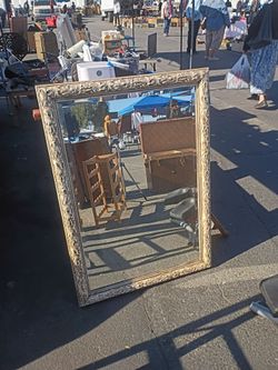 Large Gold Ornate Framed Wall Mirror