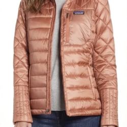 Patagonia Women Size Small Radalie Jacket Century Pink Pockets Puffer