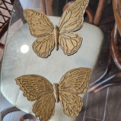 Vtge  Wall Syroco MID-CENTURY MODERN  set Of 2 Butterflies 🦋 🦋