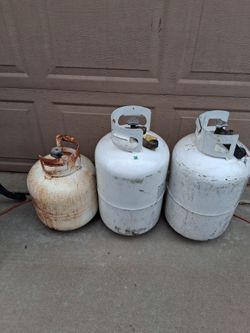 Empty propane tanks