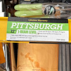 (7) total Pittsburgh 72 Inch I-beam Level
